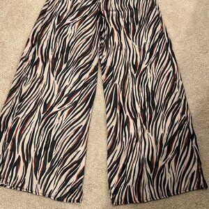 Philosopy Zebra Print Widw Leg Pants